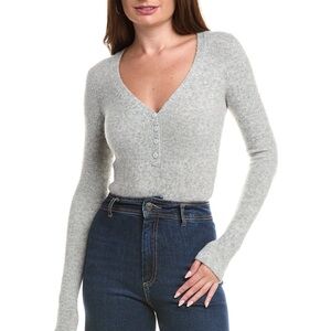 SER.O.YA Gray Long Sleeve Bodysuit